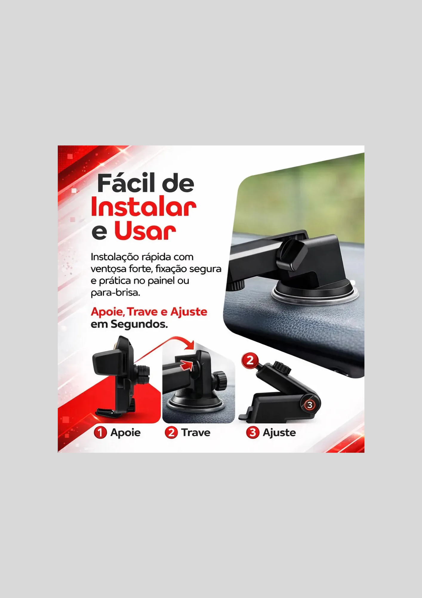 SUPORTE VEICULAR CELULAR - Imagem 4